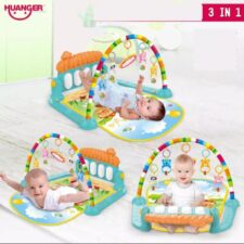 3 In 1 Newborn Baby Toddler Activity Play Gym Piano Fitness Rack Mat
