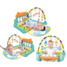 3 In 1 Newborn Baby Toddler Activity Play Gym Piano Fitness Rack Mat